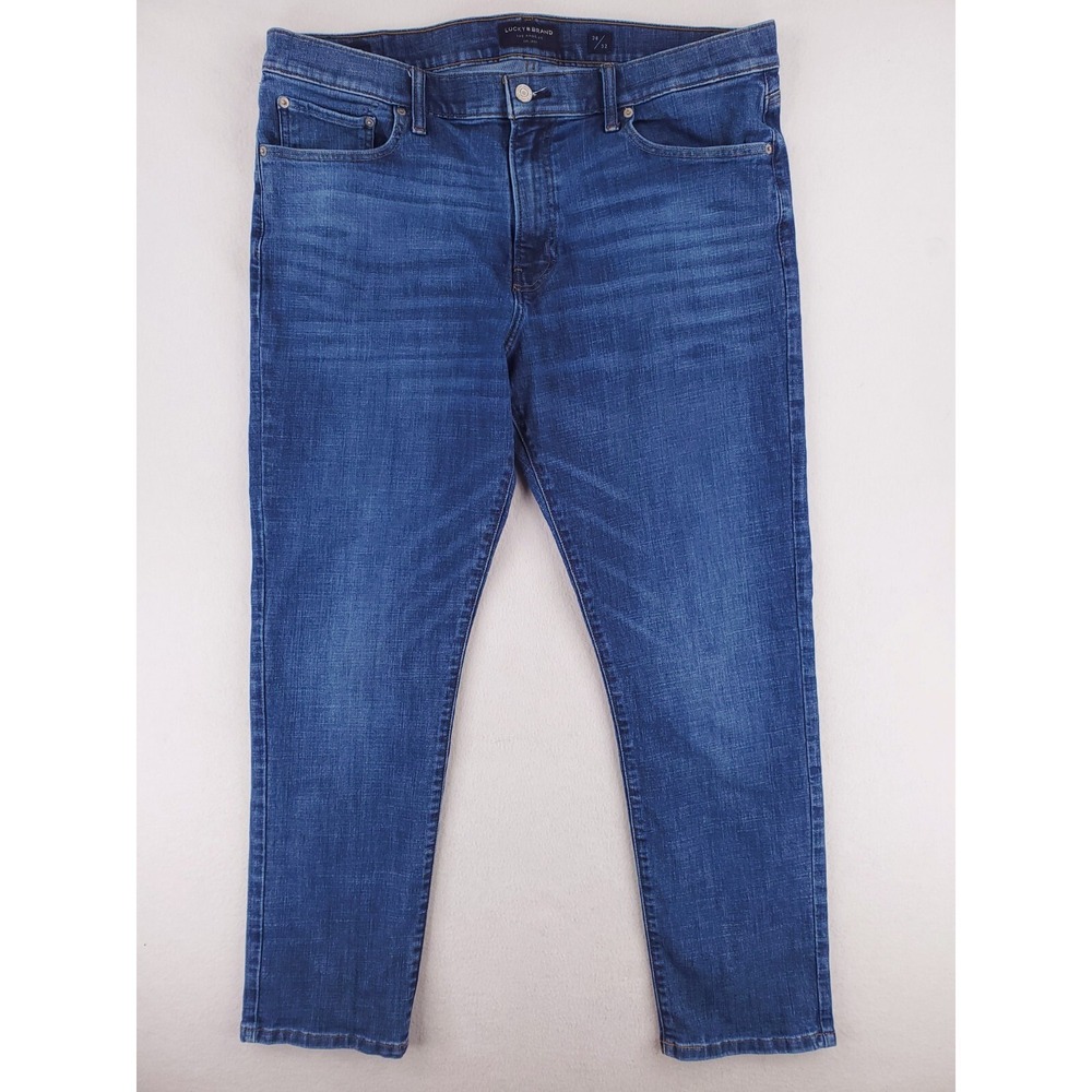Lucky Brand Jeans Mens 38x32 410 Athletic Slim Tapered Pant Modern Stretch Denim